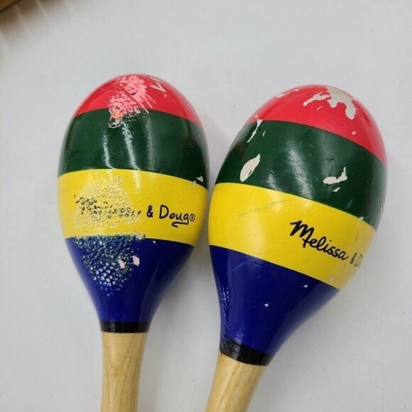 Melissa & Doug Beginner Band Learn-to-Play Wood Instruments Cymbals Lot 10 - Picture 3 of 8